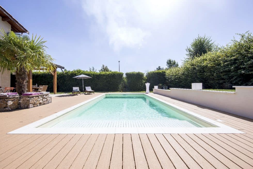 piscine + muret + terrasse composite - Châtillon sur Chalaronne